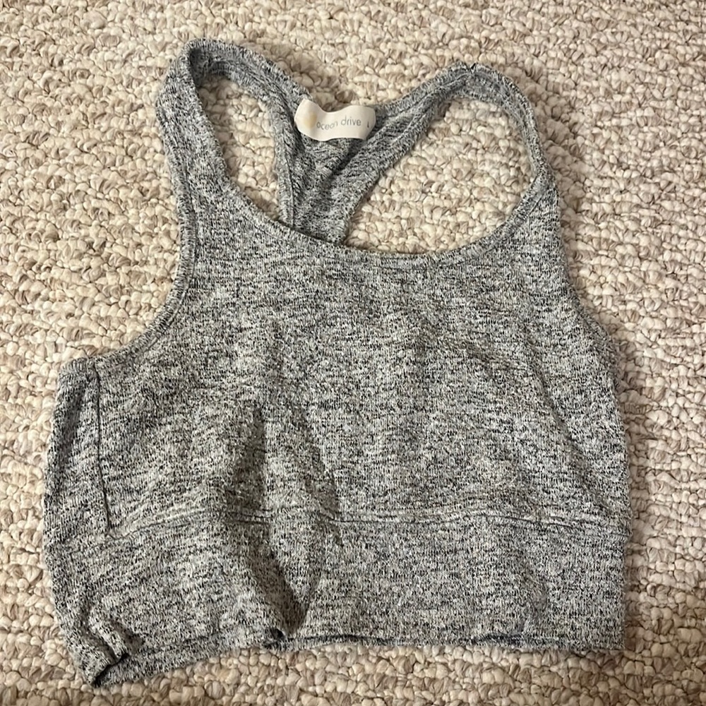 Grey Crop Top/Sports Bra